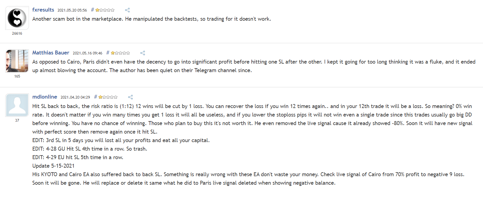 Forex Paris User Reviews
