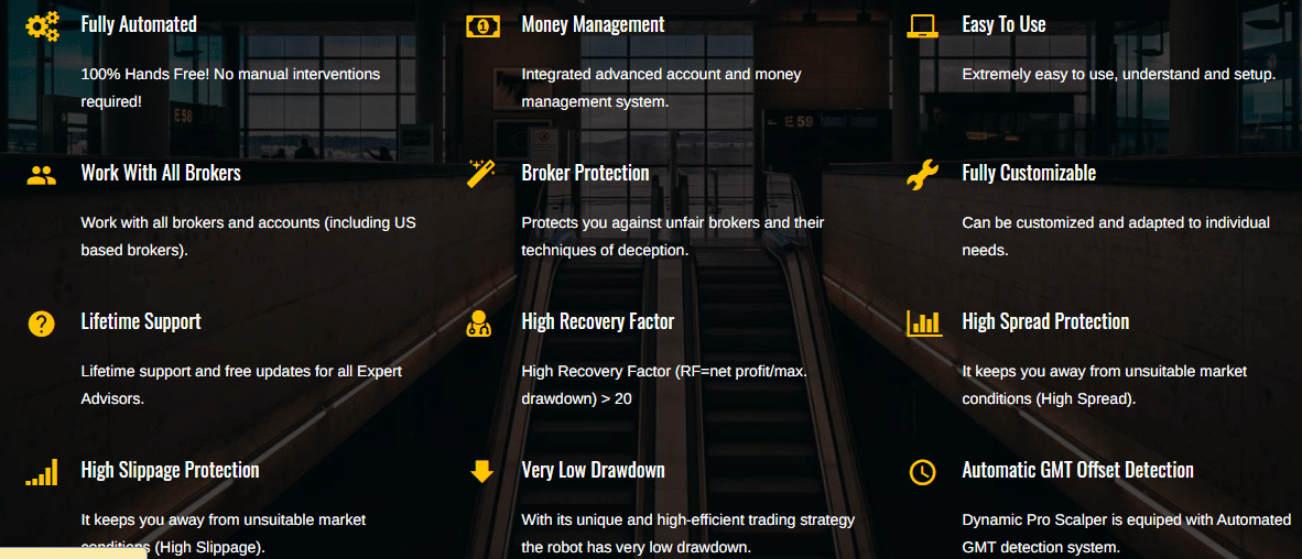 Dynamic Pro Scalper features