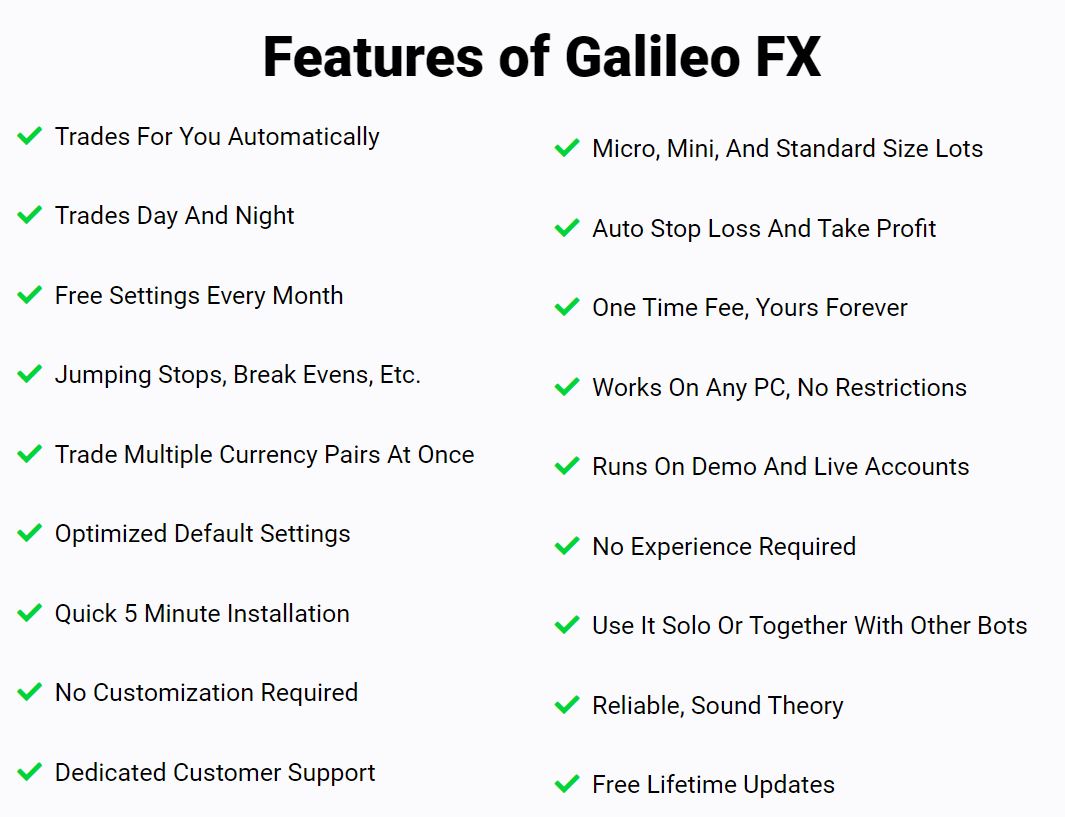 Key features of Galileo FX