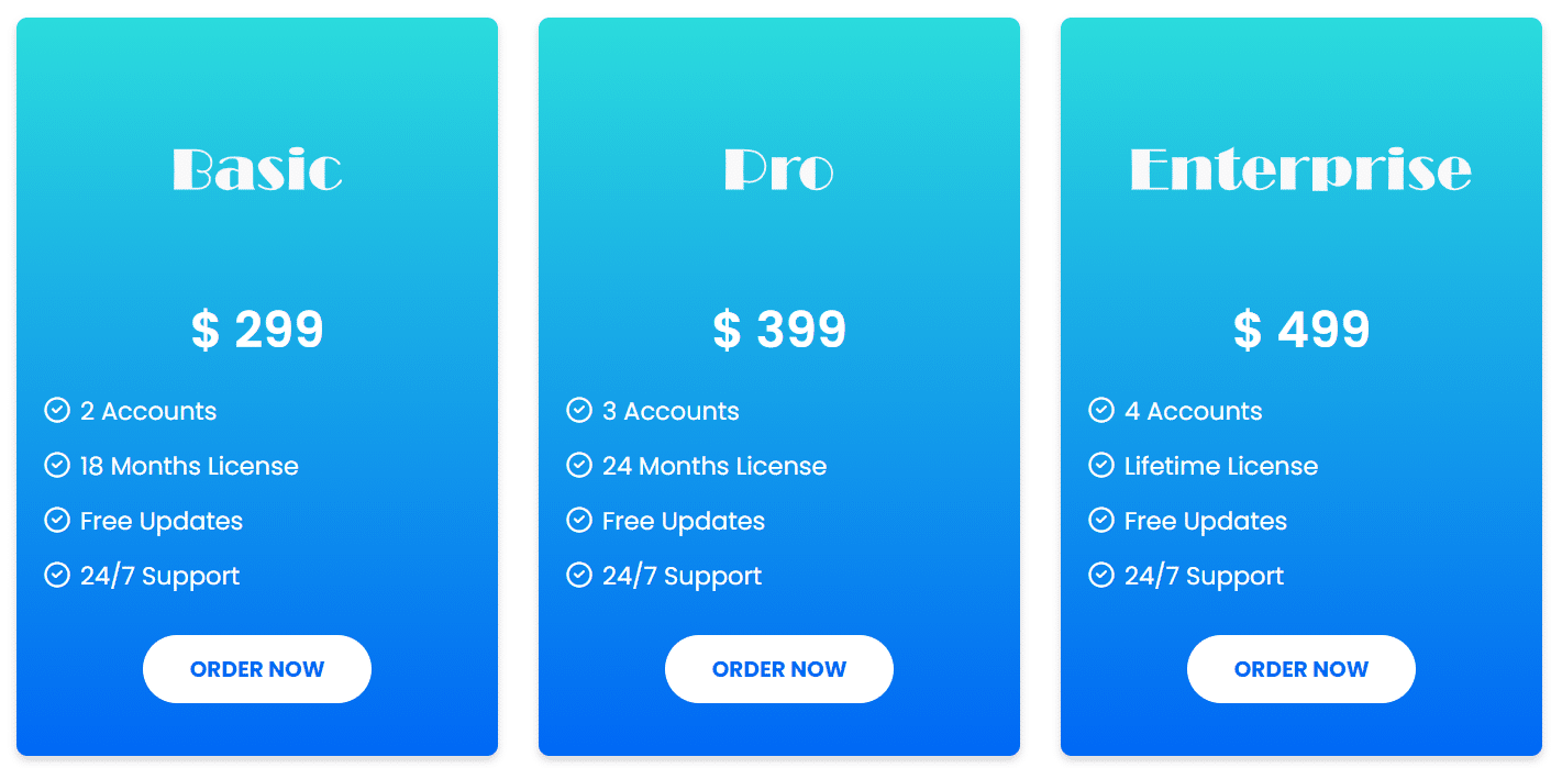 WrenFX EA 3 pricing plans