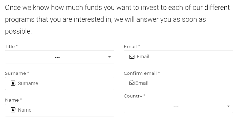 FXMAC registration form