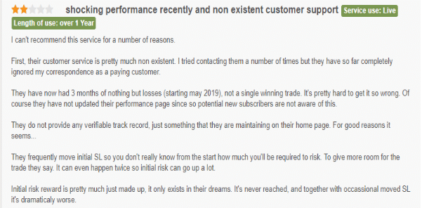 User complaining of heavy losses and poor customer service