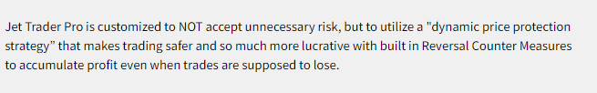 Strategy used by Jet Trader Pro