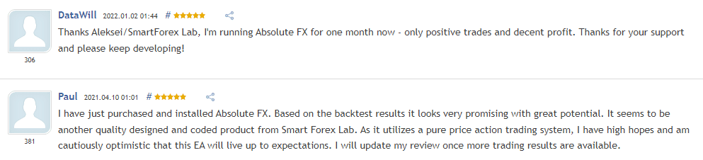 User feedback on MQL5