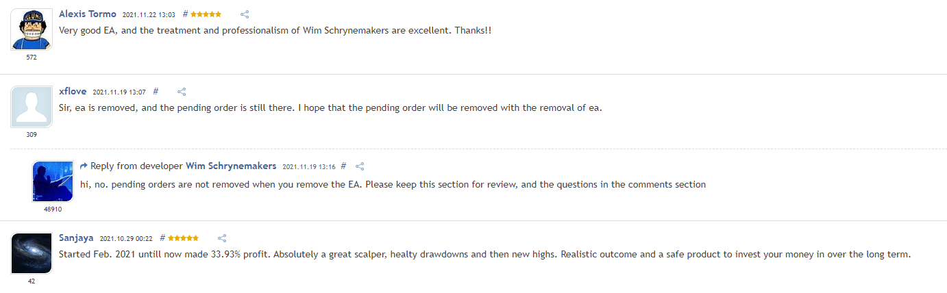 User reviews for Advanced Scalper on MQL5