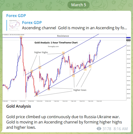 Forex GDP posts in Telegram