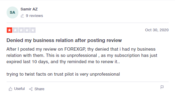 User review