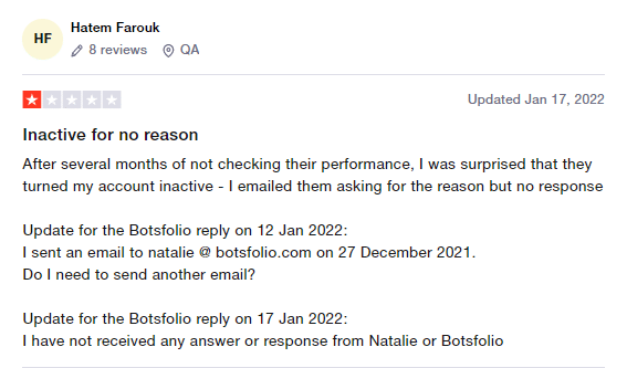 Botsfolio testimonials