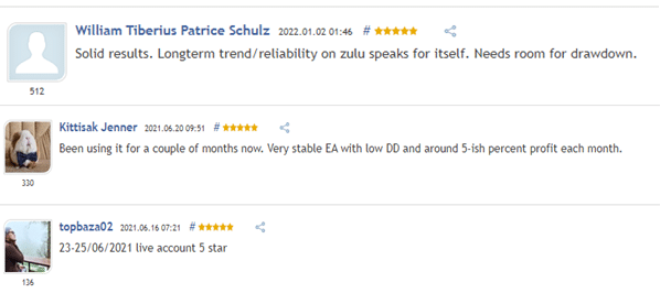 Positive user feedback