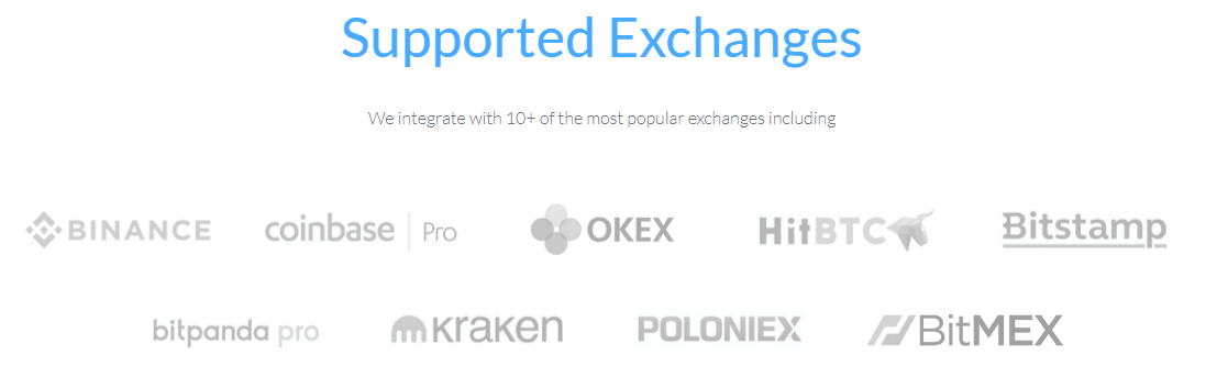 Supported exchanges