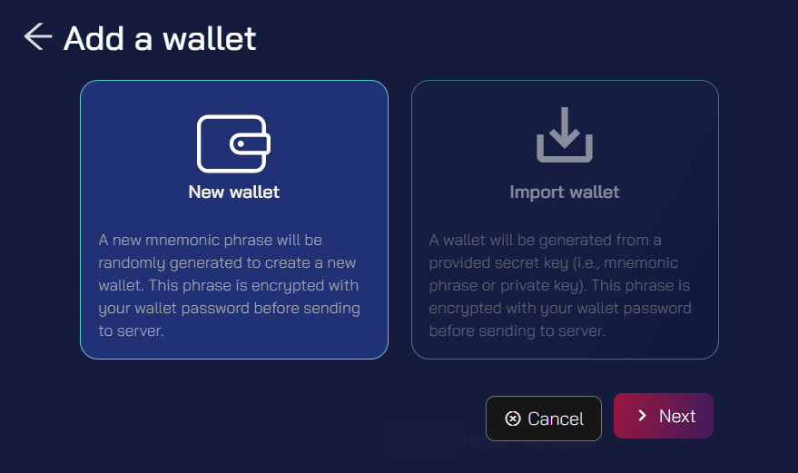 Wallet creation is step one before you can even look at the automated trading options